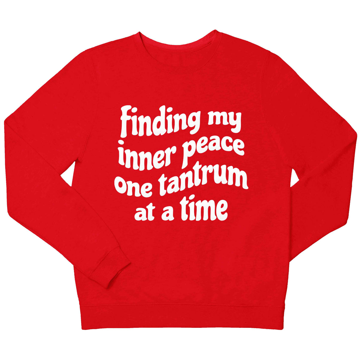 Finding My Inner Peace One Tantrum at a Time children's red sweater 12-13 Years