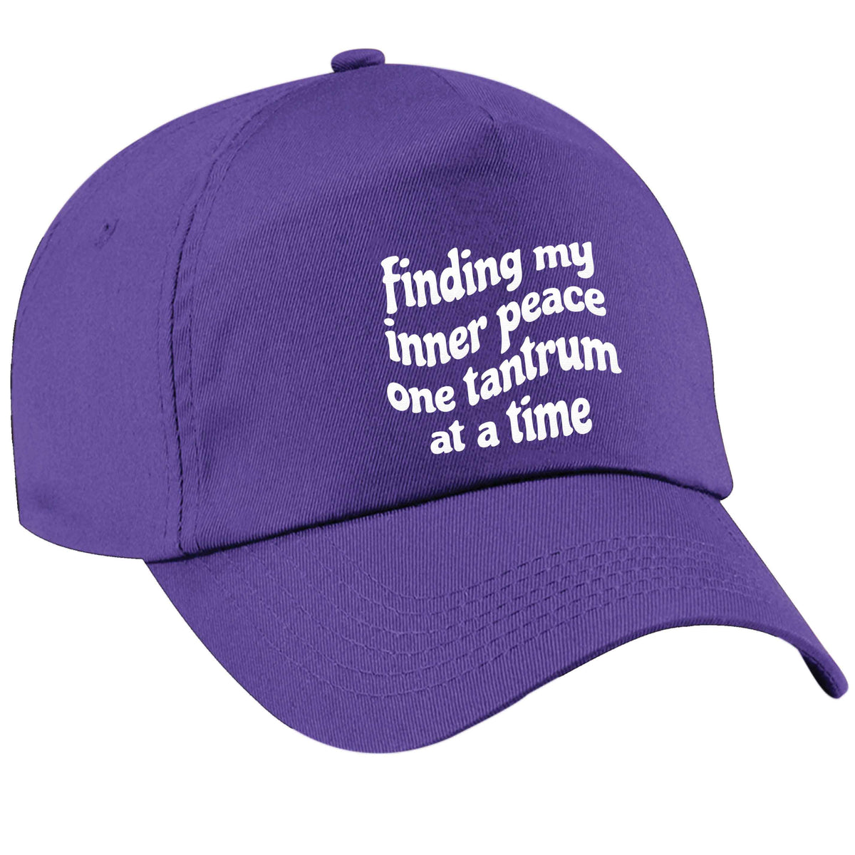 Finding My Inner Peace One Tantrum at a Time purple peak cap