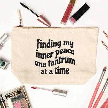 Finding My Inner Peace One Tantrum at a Time natural makeup bag
