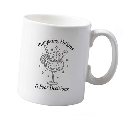 10 oz Pumpkins, Potions & Poor Decisions ceramic mug right handed