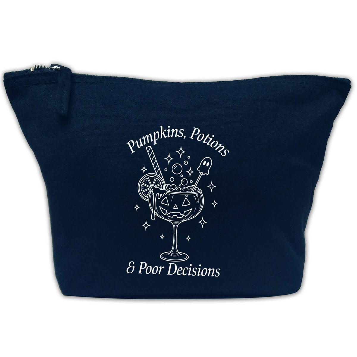 Pumpkins, Potions & Poor Decisions makeup bag