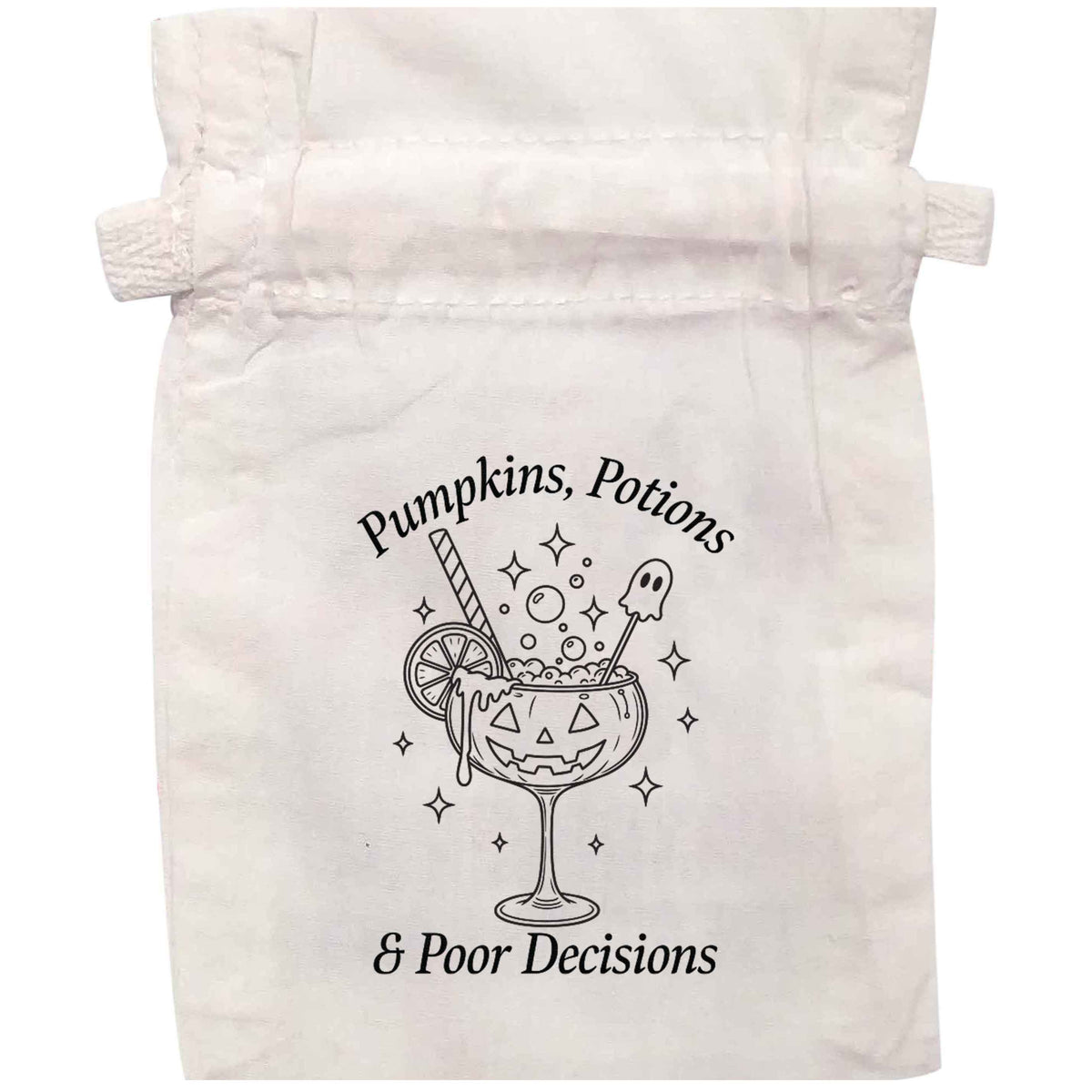 Pumpkins, Potions & Poor Decisions organic cotton pouch