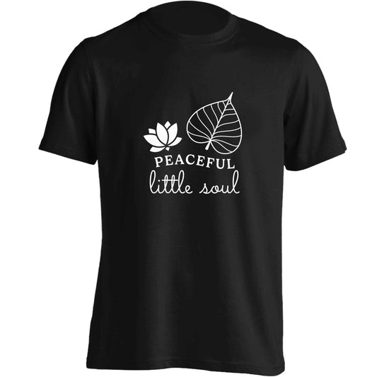 Peaceful Little Soul adults unisex black Tshirt 2XL