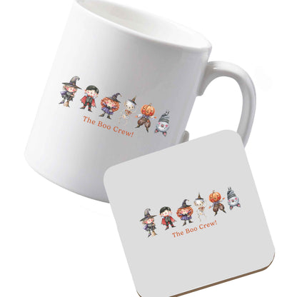10 oz Ceramic mug and coaster Boo crew left sided