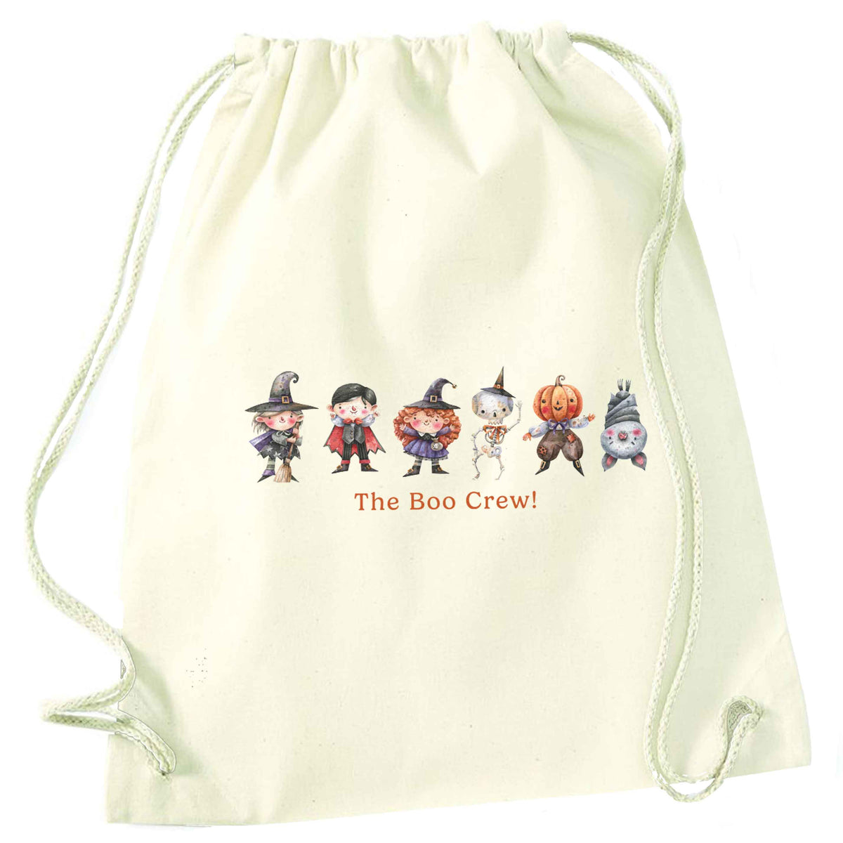 Boo crew natural drawstring bag