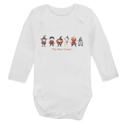 Boo crew baby bodysuit long sleeved white 6-12 months