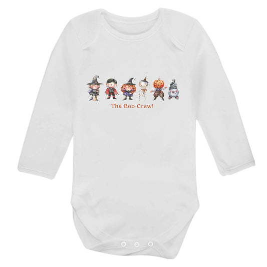 Boo crew baby bodysuit long sleeved white 6-12 months