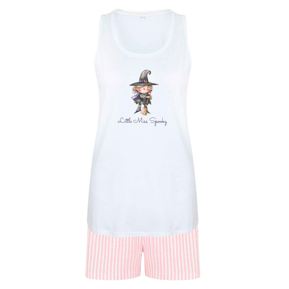 Little miss spooky size XL women's pyjama shorts set in pink 