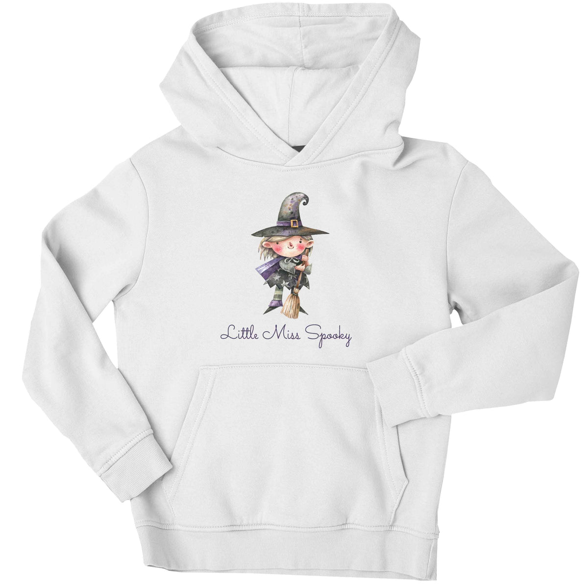 Little miss spooky children's white hoodie 12-13 Years