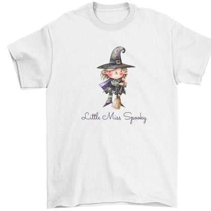 Little miss spooky Children's white Tshirt 12-13 Years