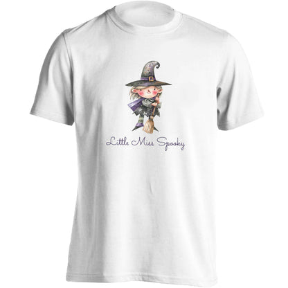 Little miss spooky adults unisex white Tshirt 2XL