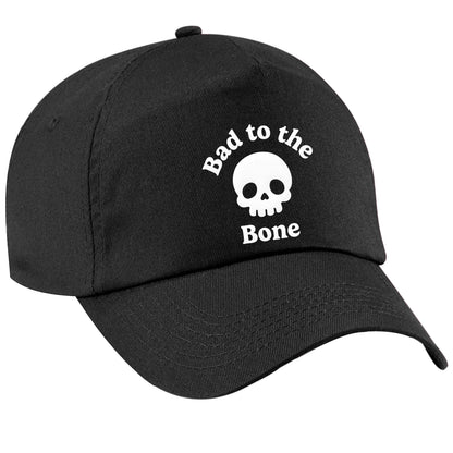 Bad to the Bone black peak cap