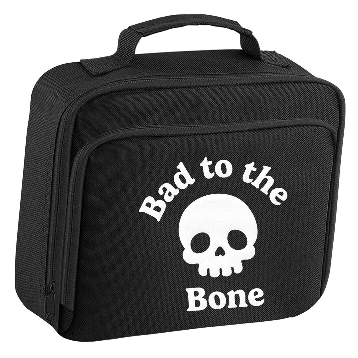 Bad to the Bone insulated black lunch bag cooler