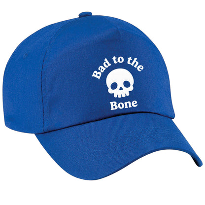 Bad to the Bone blue peak cap