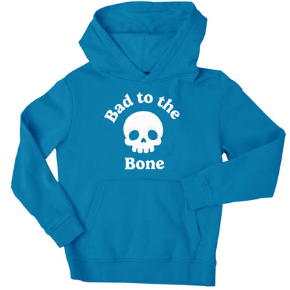 Bad to the Bone children's blue hoodie 12-13 Years