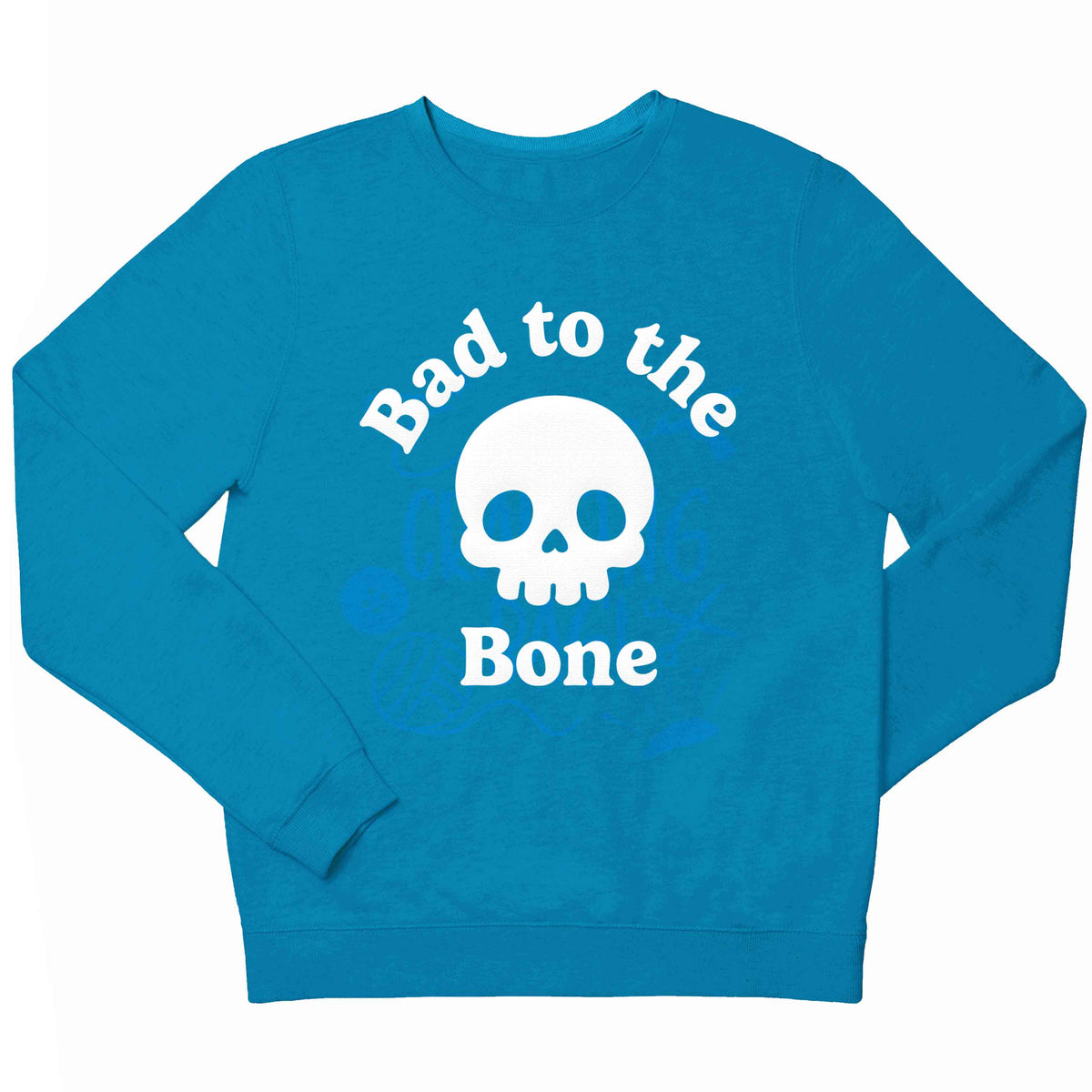 Bad to the Bone children's blue sweater 12-13 Years