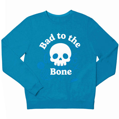 Bad to the Bone children's blue sweater 12-13 Years
