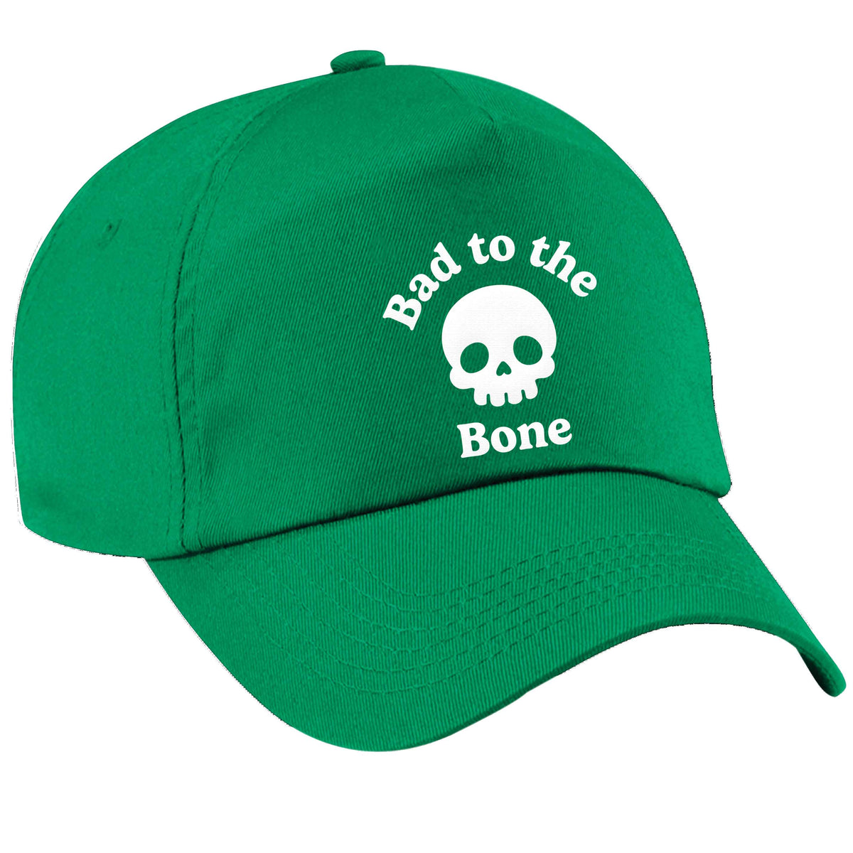 Bad to the Bone green peak cap
