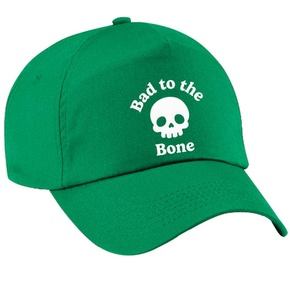 Bad to the Bone green peak cap