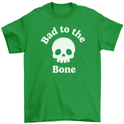 Bad to the Bone Children's green Tshirt 12-13 Years