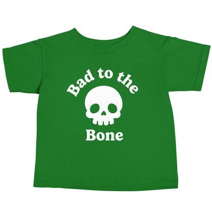 Bad to the Bone green baby toddler Tshirt 2 Years