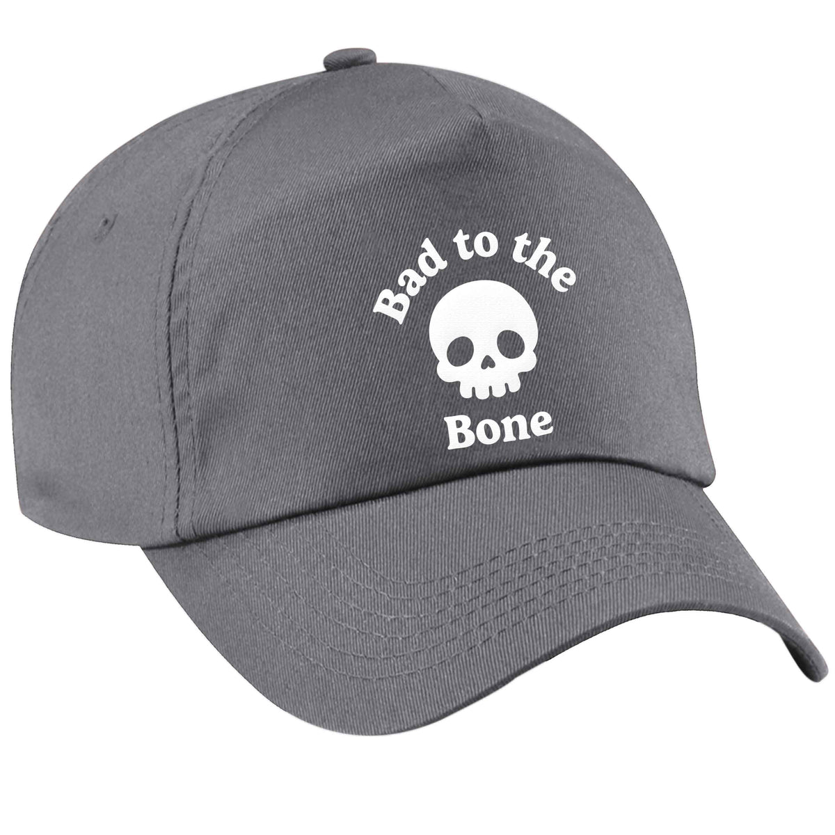 Bad to the Bone grey peak cap