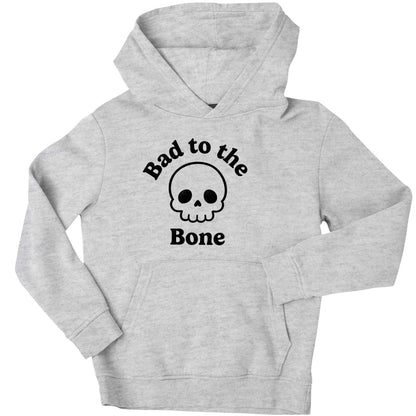 Bad to the Bone children's grey hoodie 12-13 Years