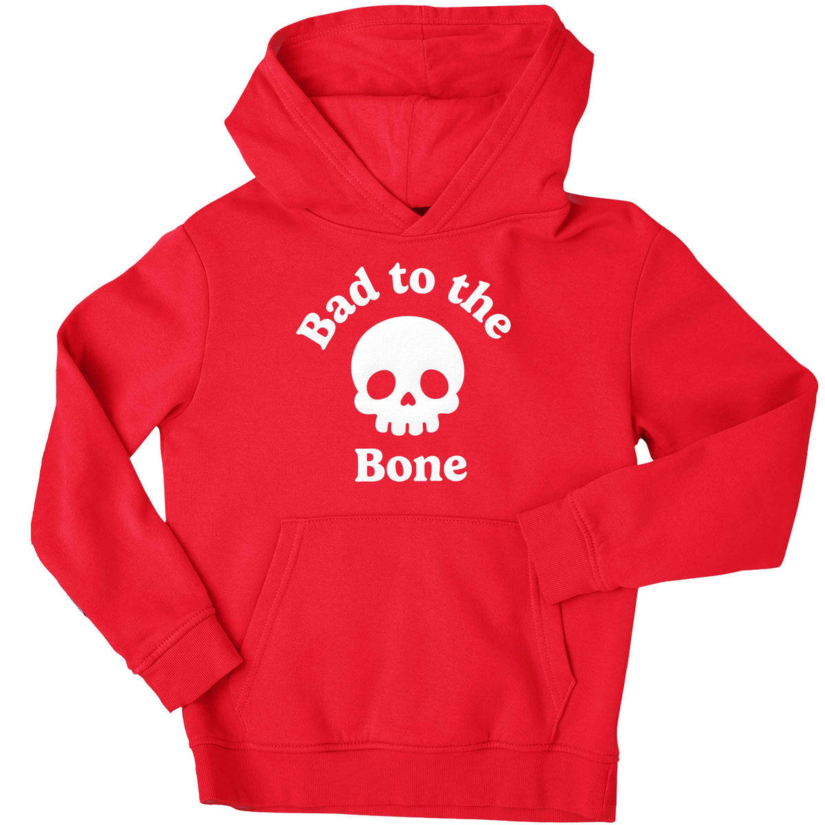 Bad to the Bone children's red hoodie 12-13 Years