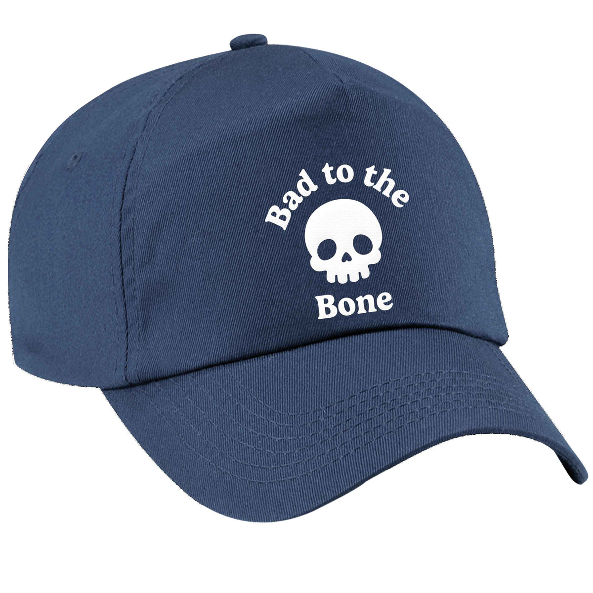 Bad to the Bone navy peak cap