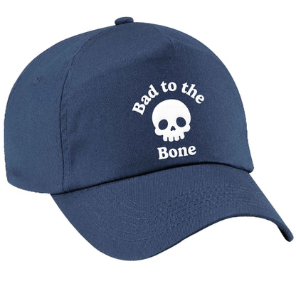Bad to the Bone navy peak cap
