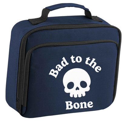 Bad to the Bone insulated navy lunch bag cooler