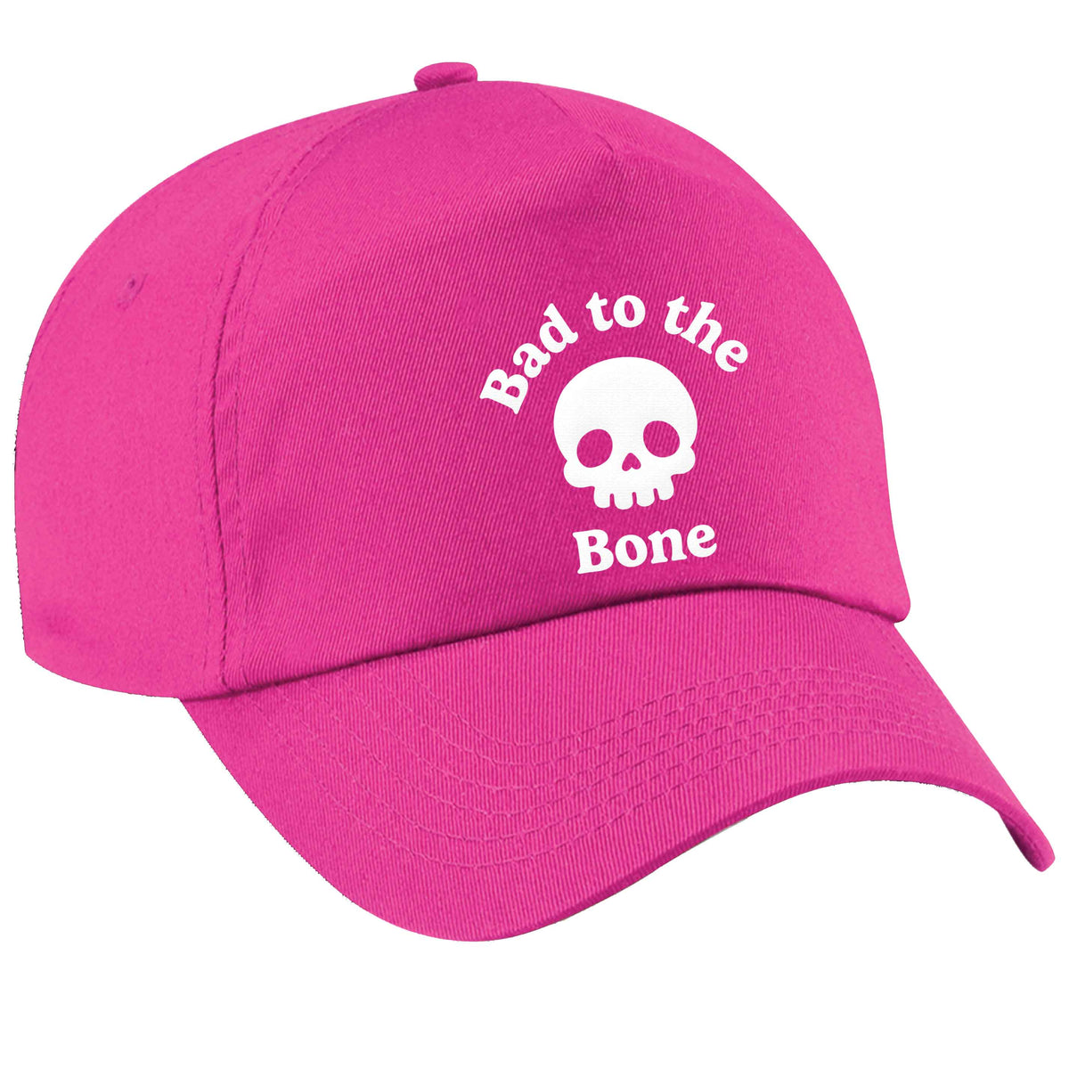 Bad to the Bone pink peak cap