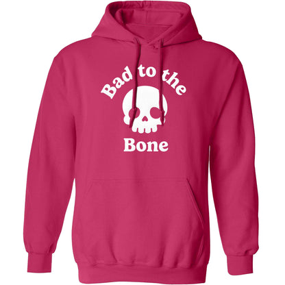 Bad to the Bone adults unisex pink hoodie 2XL