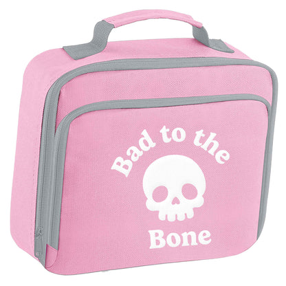 Bad to the Bone insulated pink lunch bag cooler