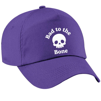 Bad to the Bone purple peak cap