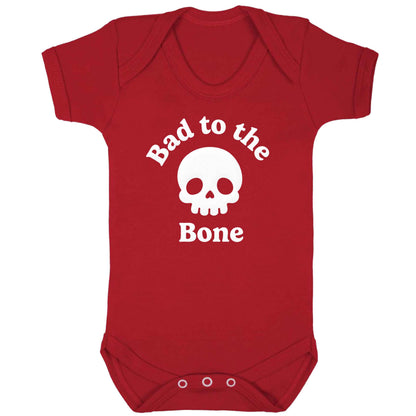 Bad to the Bone baby bodysuit red 18-24 months