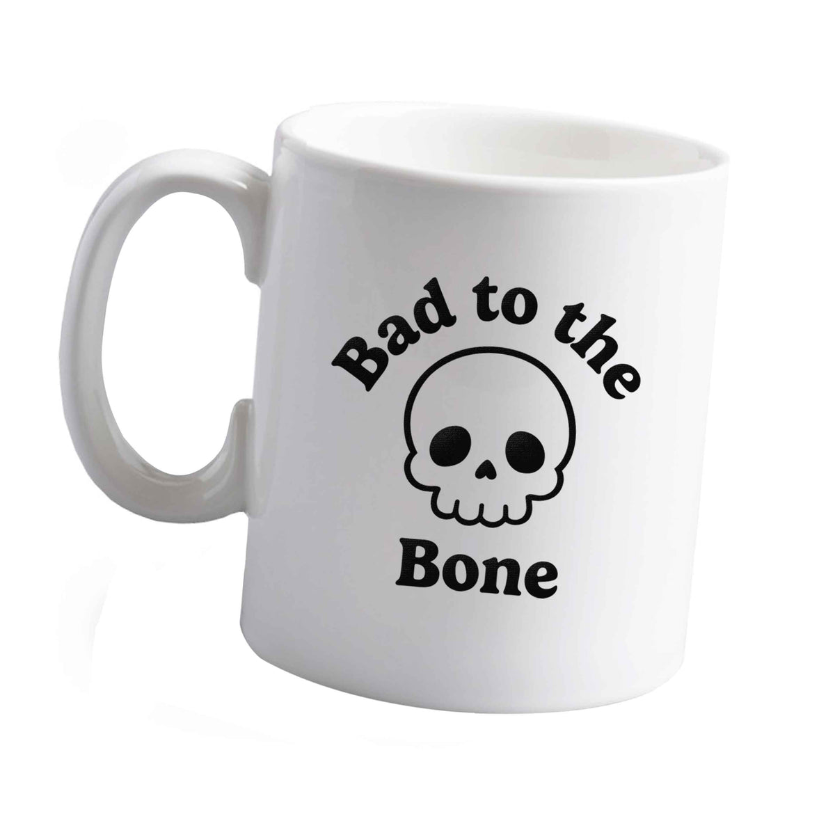 10 oz Bad to the Bone ceramic mug left sided
