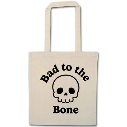 Bad to the Bone natural tote bag