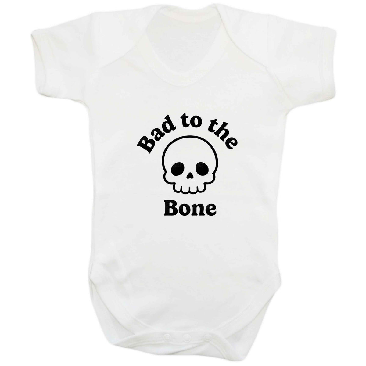 Bad to the Bone baby bodysuit white 18-24 months
