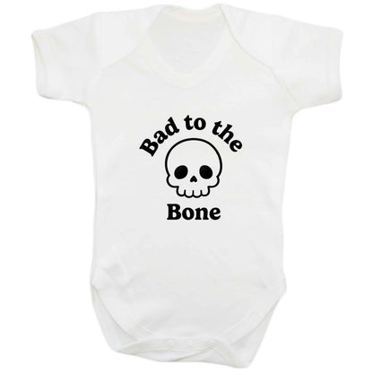 Bad to the Bone baby bodysuit white 18-24 months
