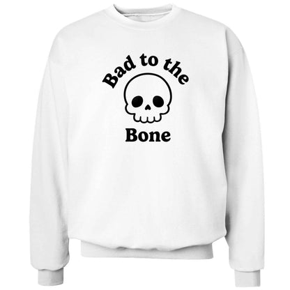 Bad to the Bone adult's unisex white sweater 2XL