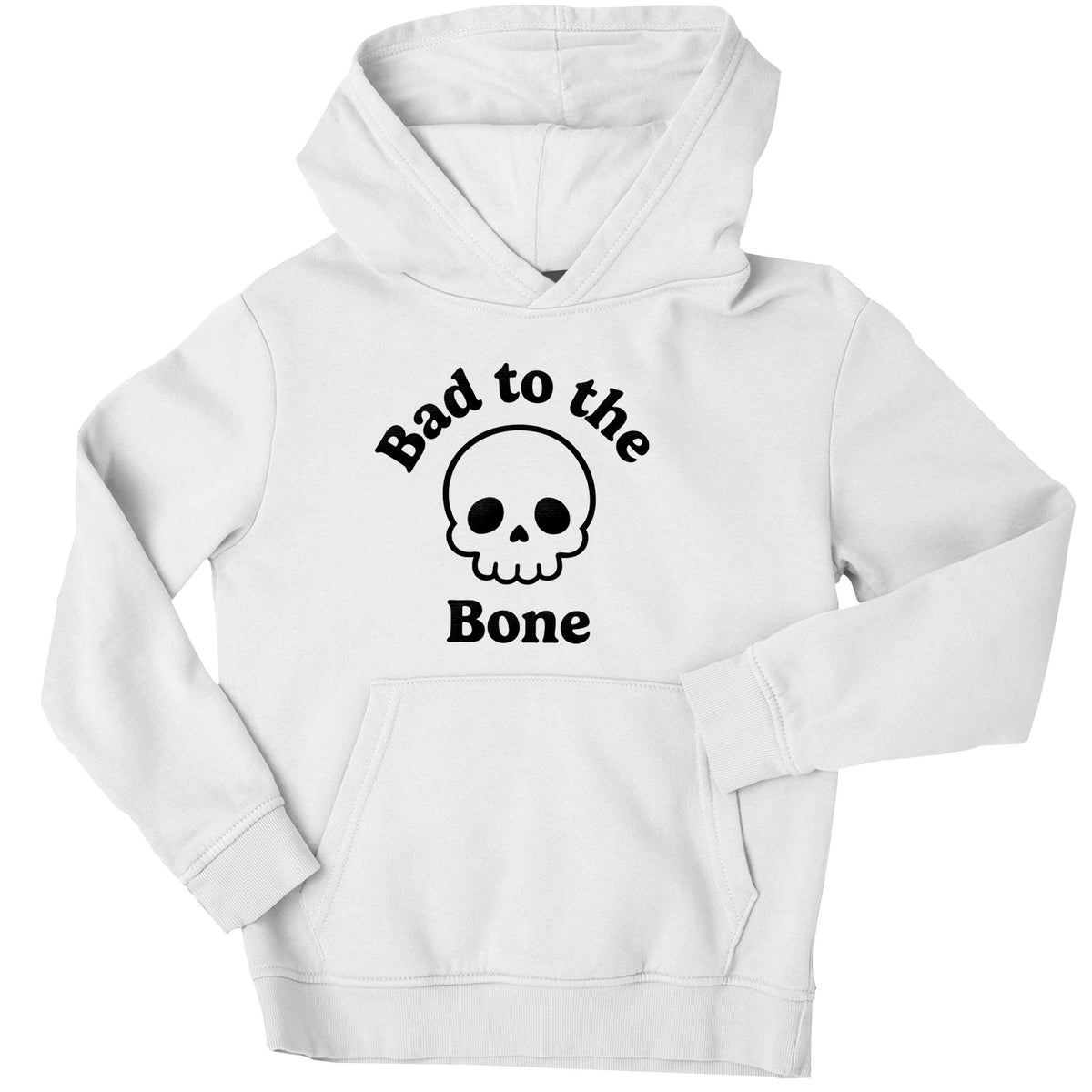 Bad to the Bone children's white hoodie 12-13 Years