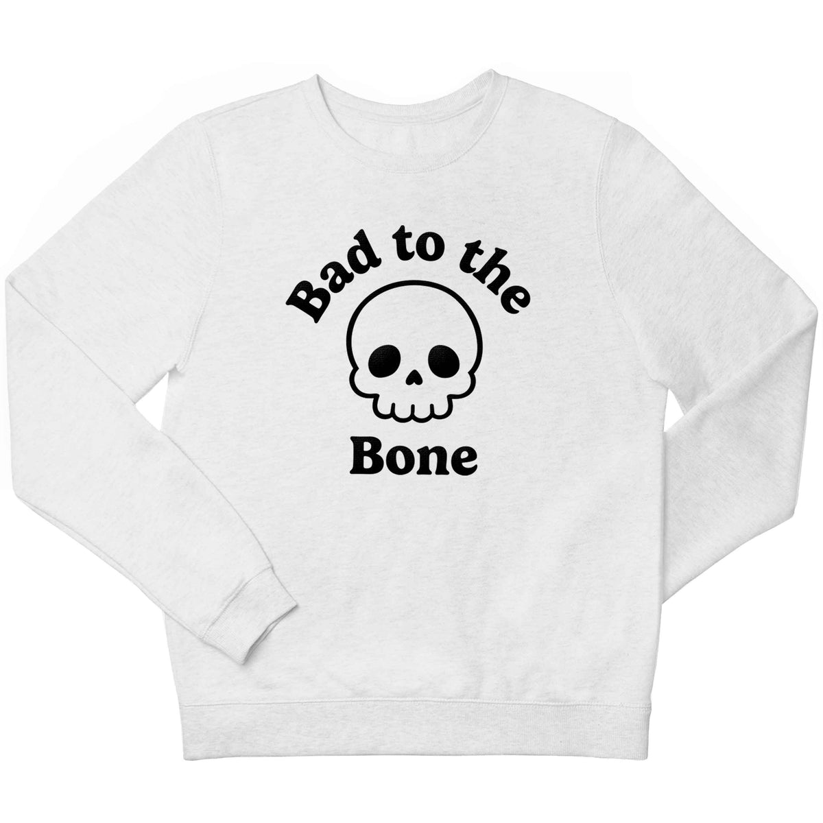 Bad to the Bone children's white sweater 12-13 Years