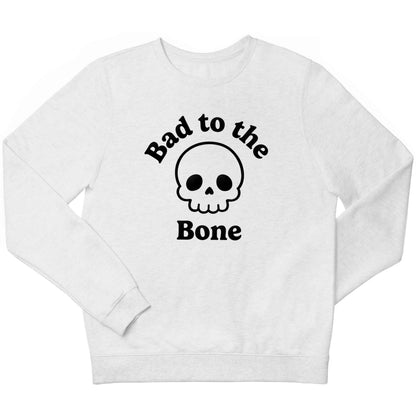 Bad to the Bone children's white sweater 12-13 Years