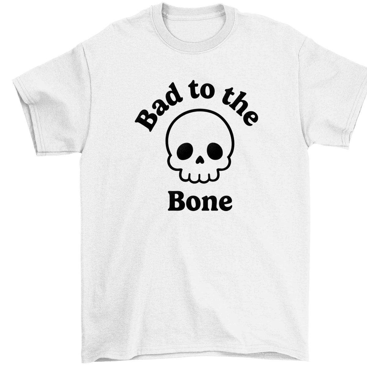 Bad to the Bone Children's white Tshirt 12-13 Years