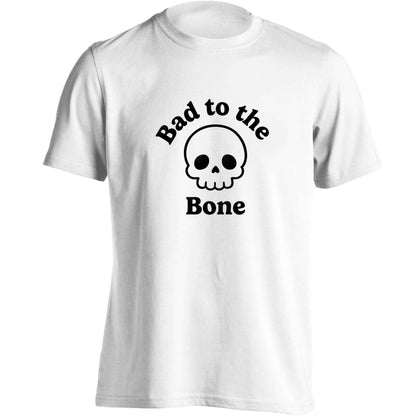 Bad to the Bone adults unisex white Tshirt 2XL