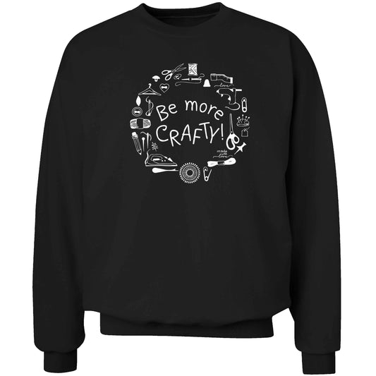 Be More Crafty adult's unisex black sweater 2XL
