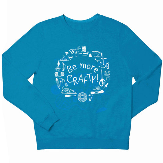 Be More Crafty children's blue sweater 12-13 Years