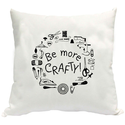 Be More Crafty cushion cover