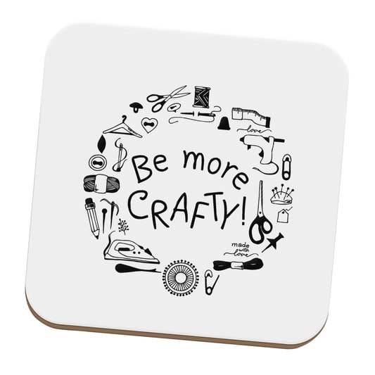 Be More Crafty set of four coasters
